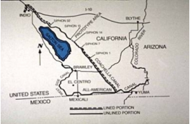 Map of Coachella Canal